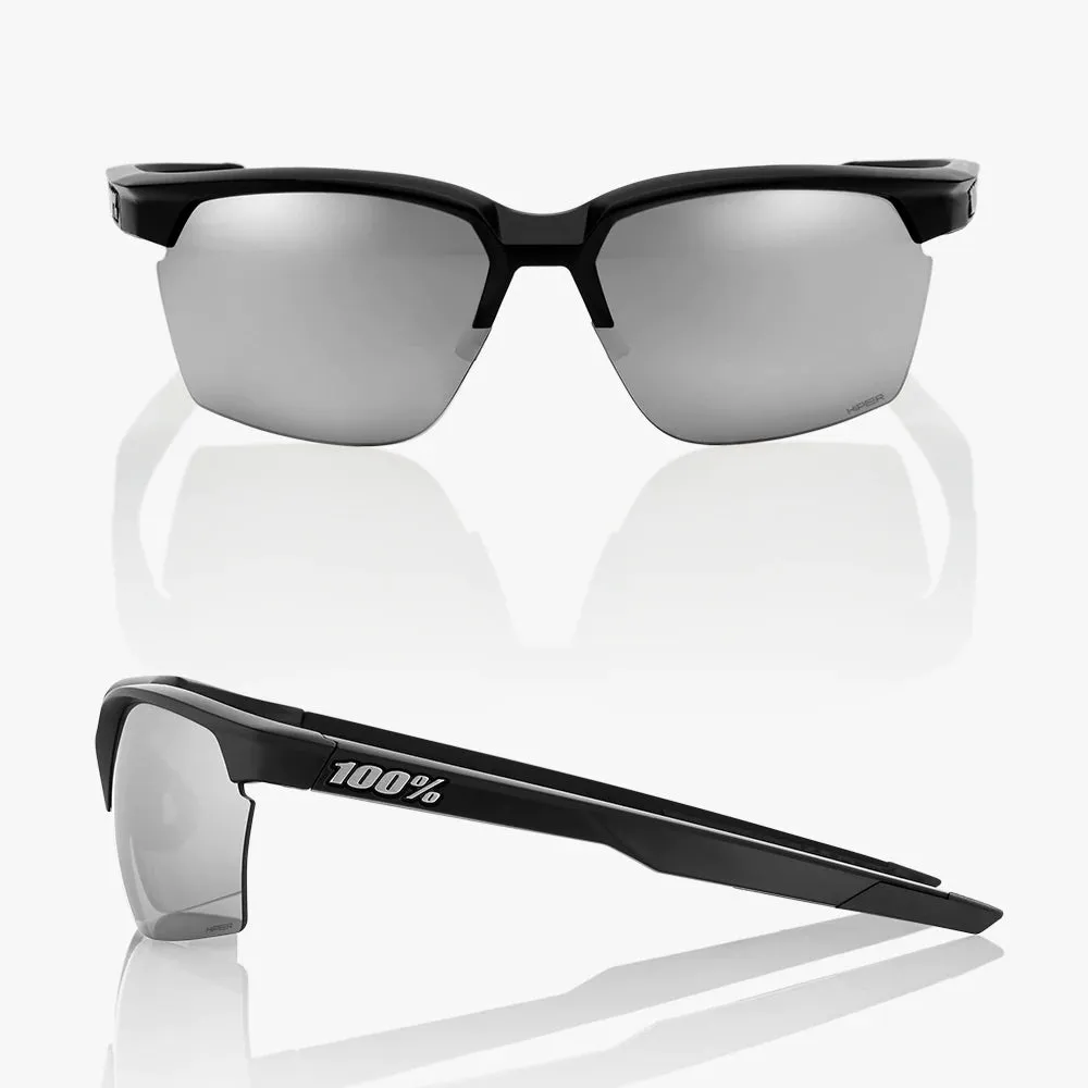 100% SPORTCOUPE - Matte Black - HiPER Silver Mirror Lens