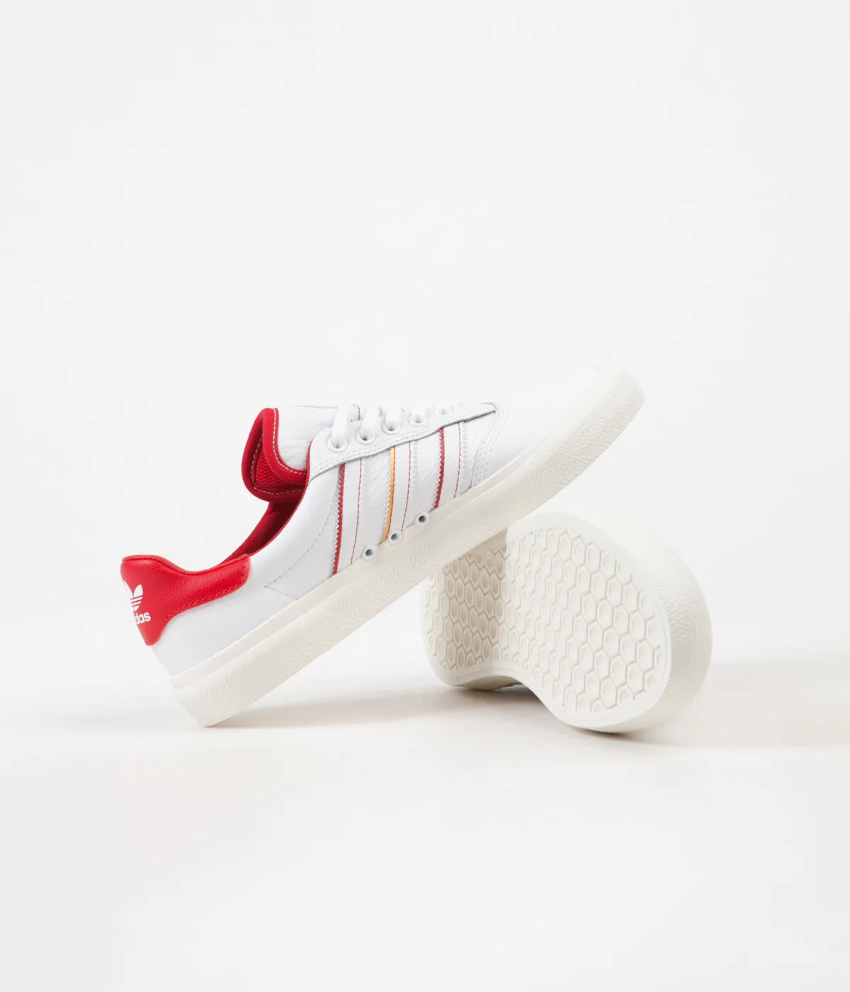 Adidas 3MC x Evisen Shoes - White / Scarlet / Gold Metallic