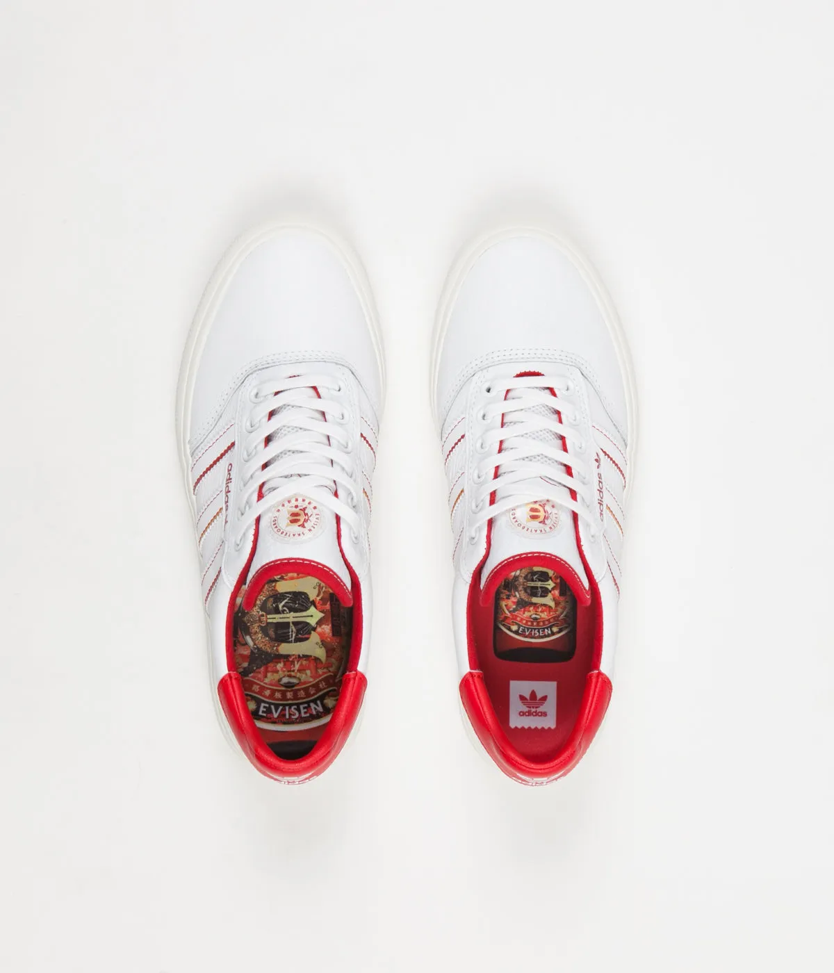 Adidas 3MC x Evisen Shoes - White / Scarlet / Gold Metallic