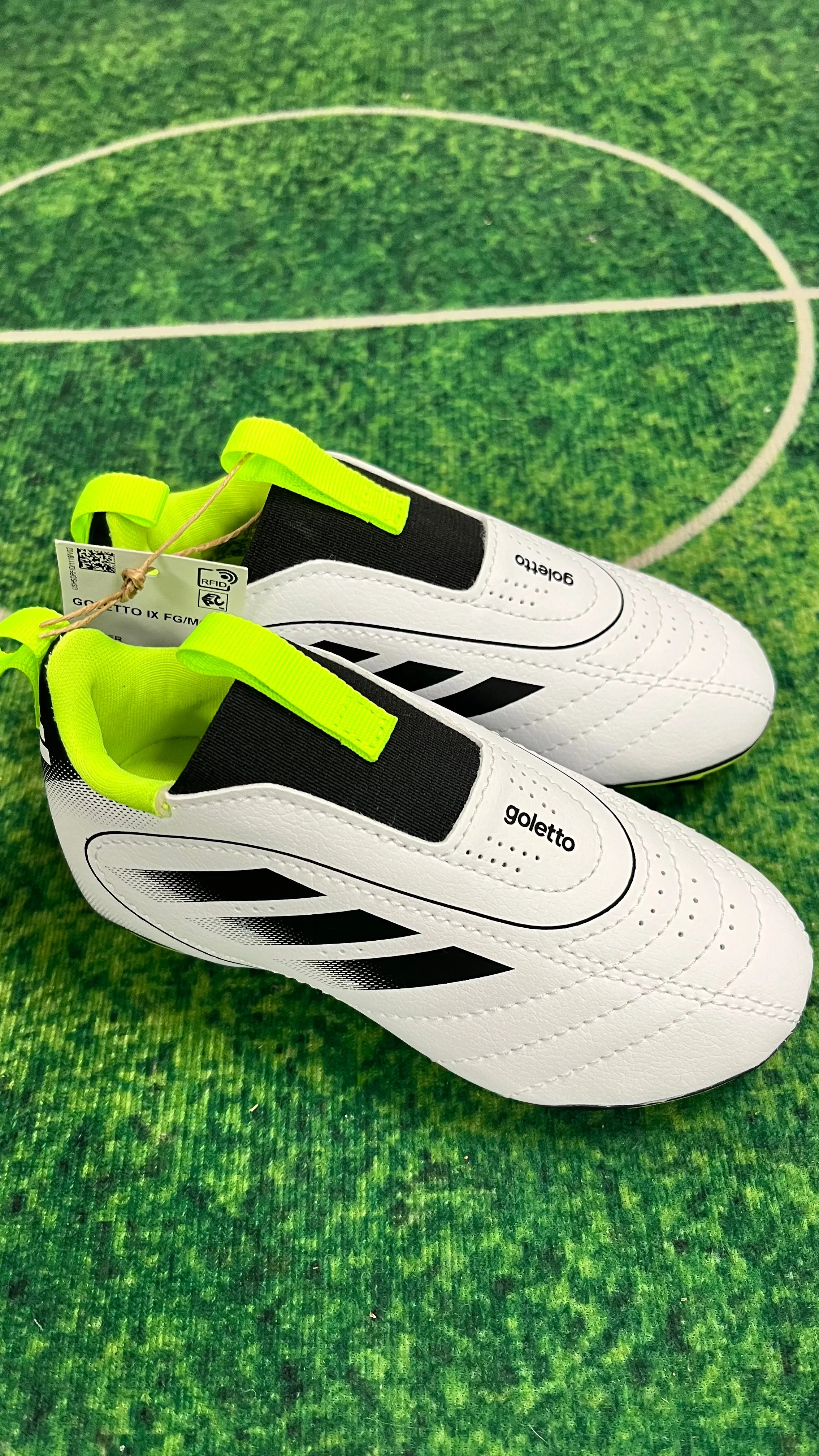 Adidas Goletto FM MG Jr. Laceless - Soccer Cleats - White