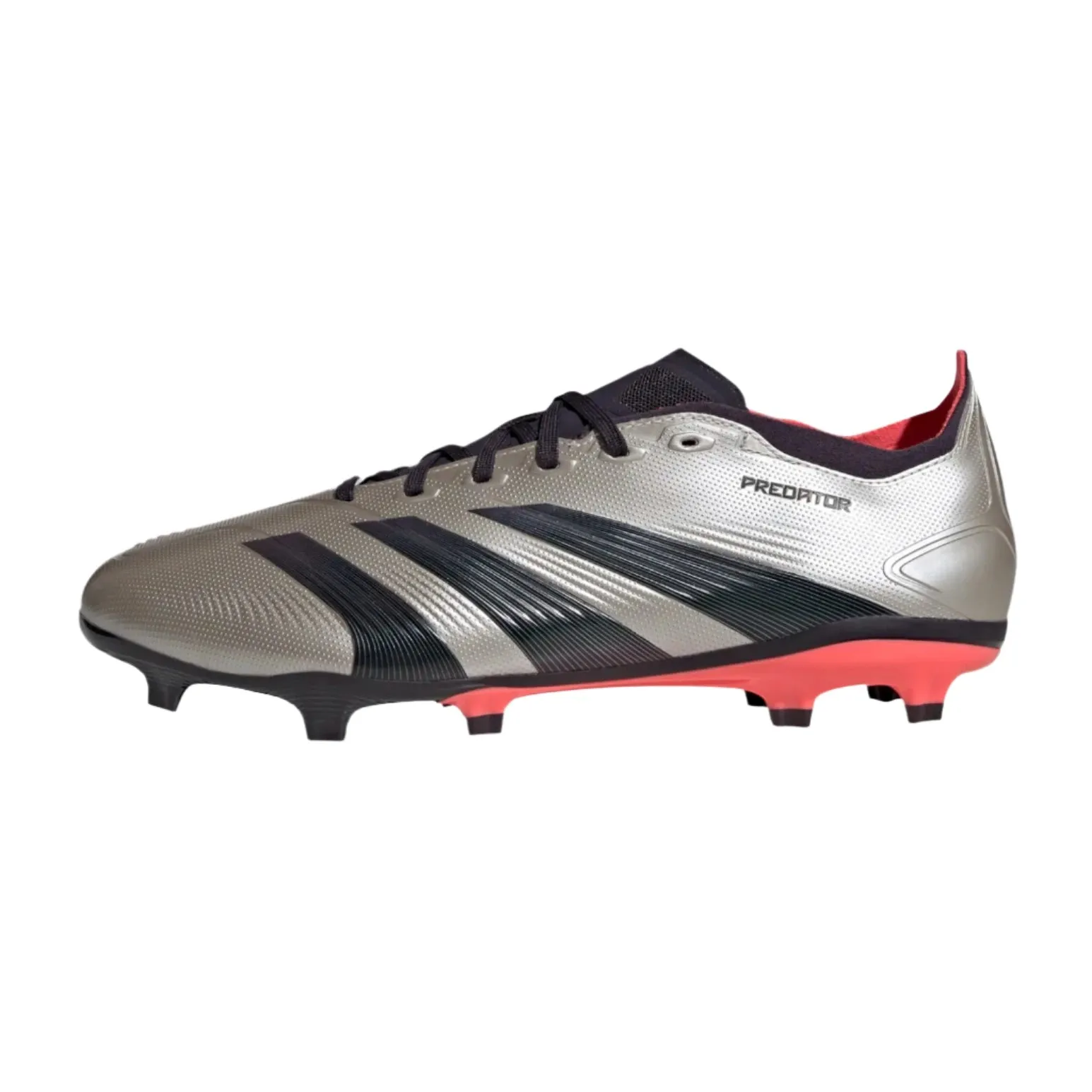 adidas Predator League FG - Platinum/Black/Turbo