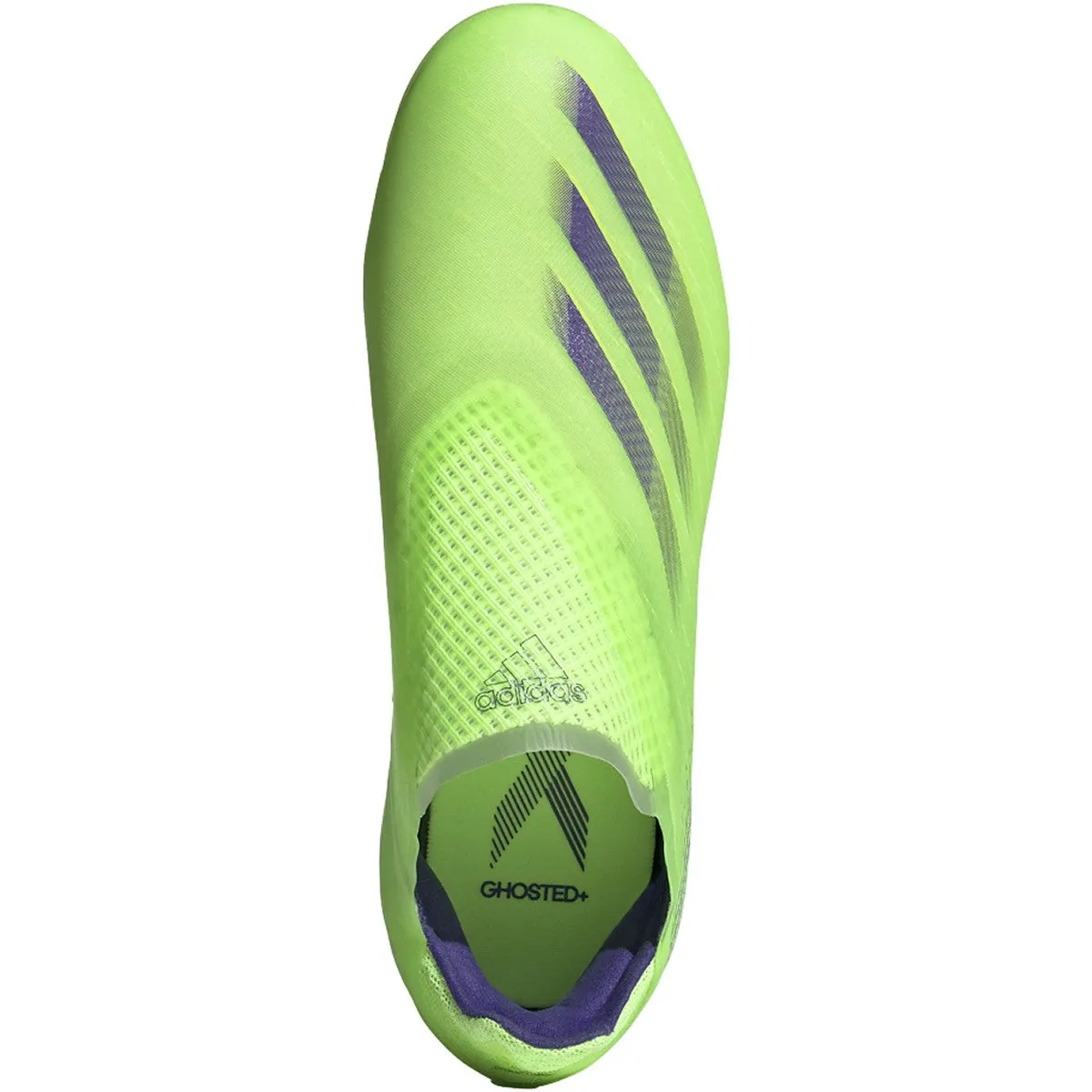 adidas X Ghosted  FG JUNIOR Firm Ground Soccer Cleat - Signal Green/Energy Ink/Semi Solar Slime