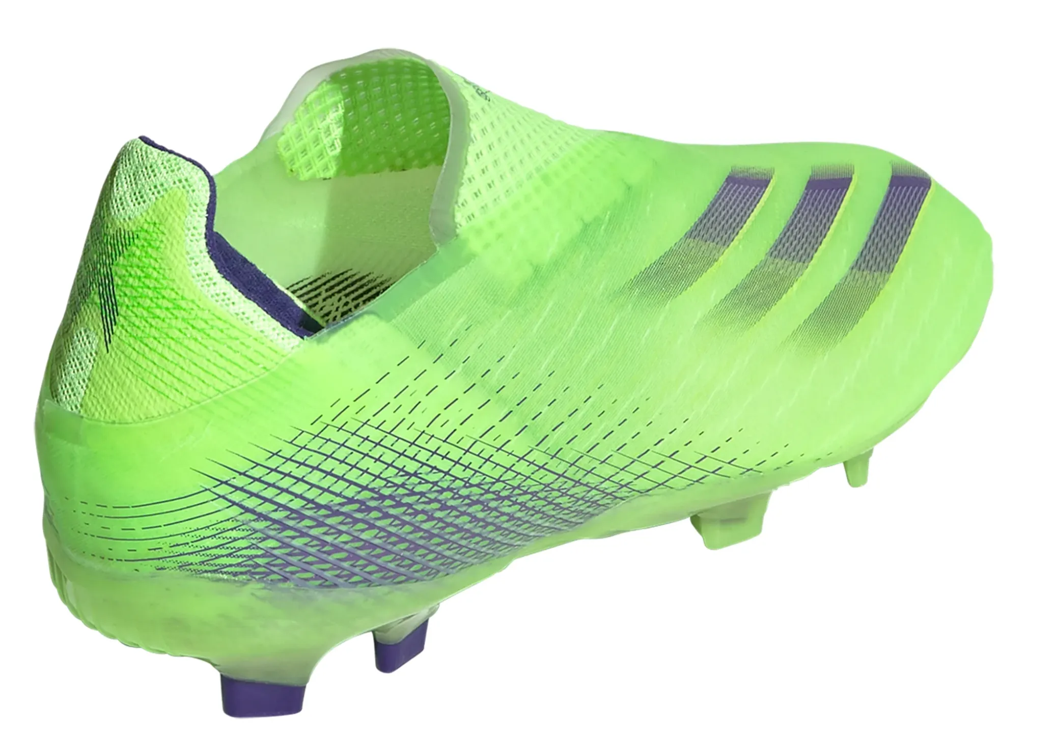 adidas X Ghosted  FG JUNIOR Firm Ground Soccer Cleat - Signal Green/Energy Ink/Semi Solar Slime