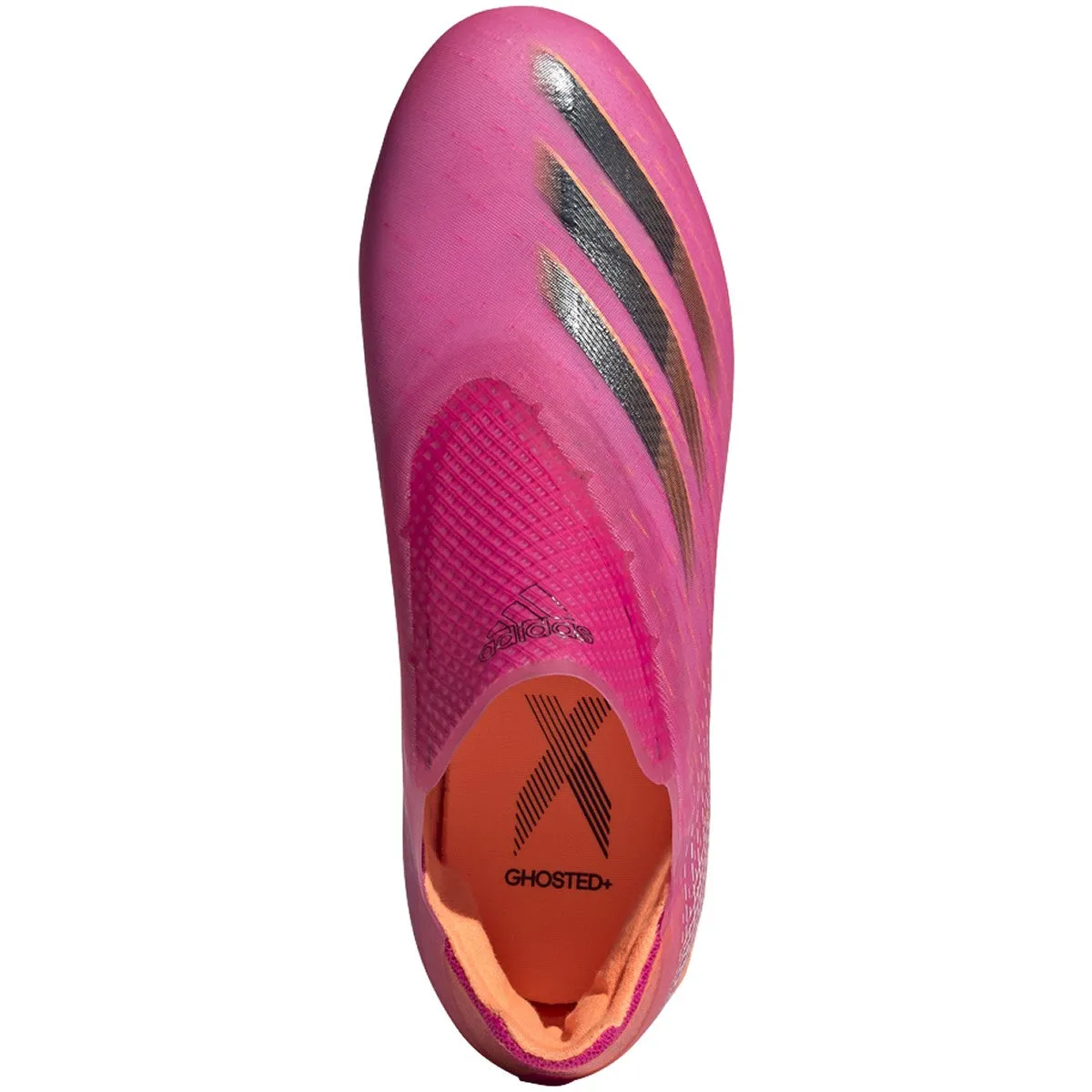 adidas X Ghosted   JUNIOR Firm Ground Soccer Shoe - Shock Pink/Core Black/Screaming Orange