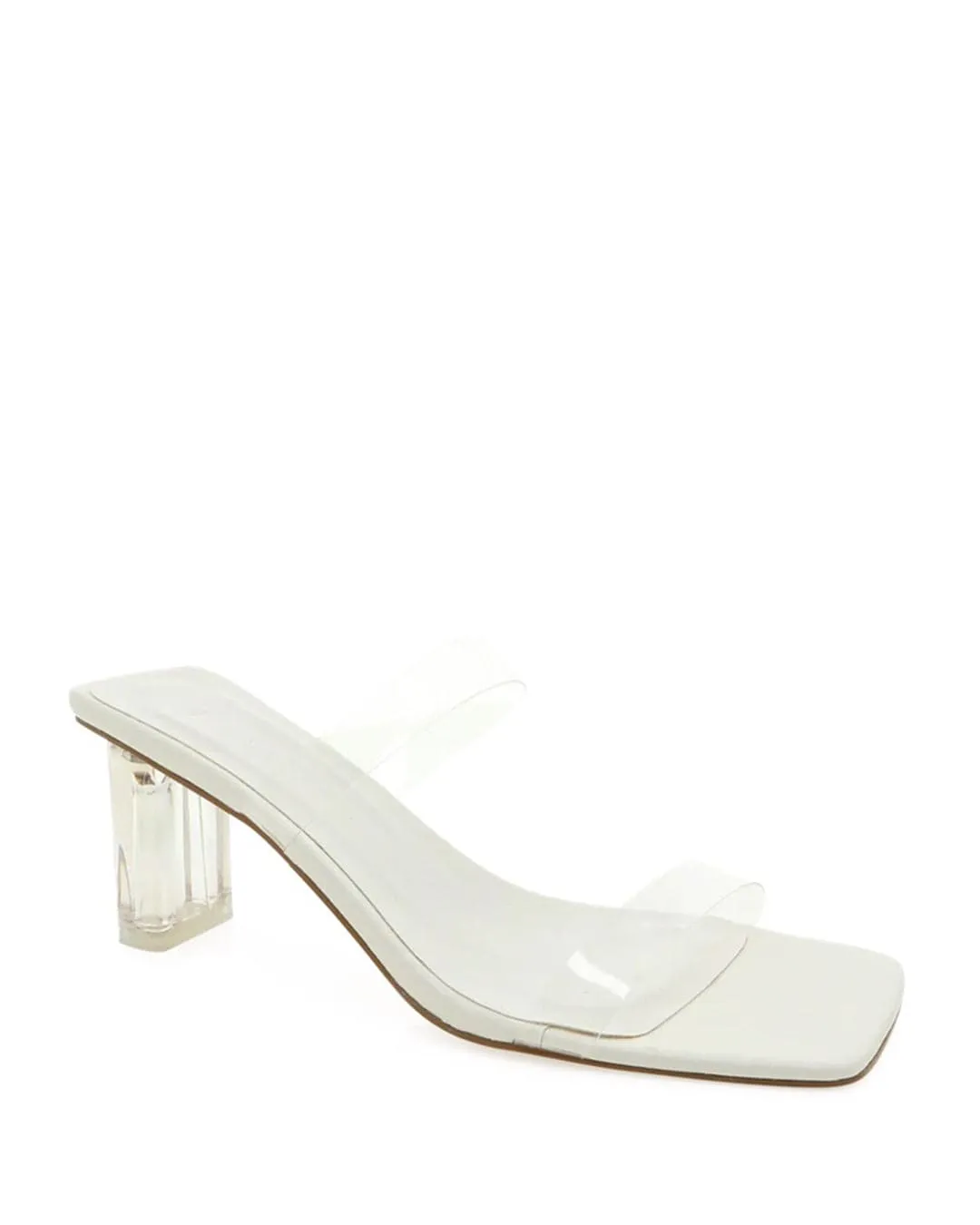 Aena Clear Heels - White