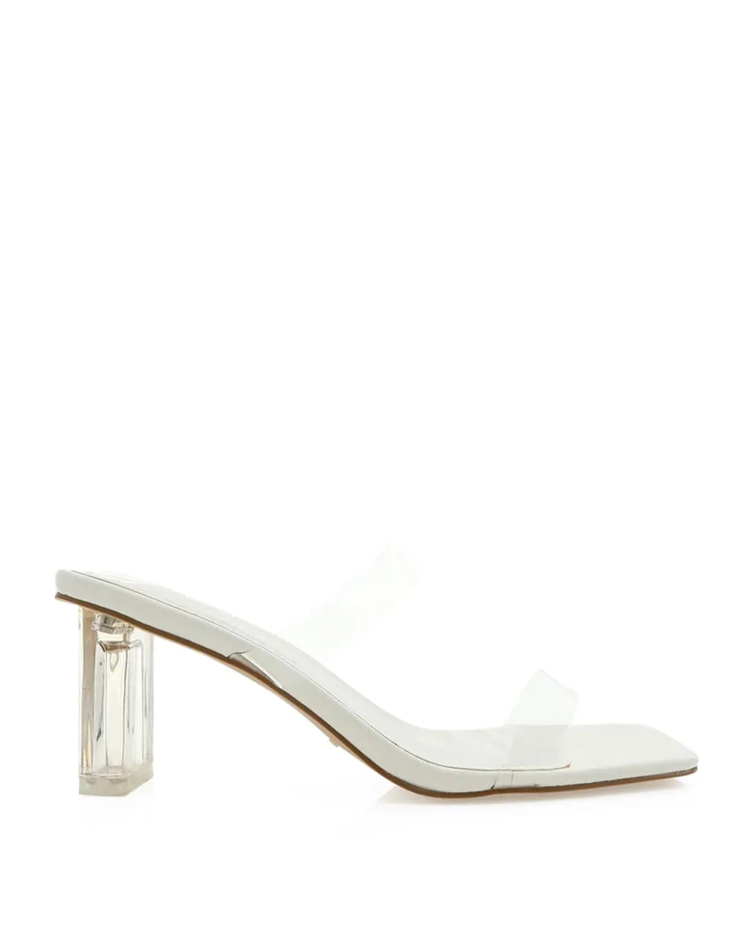 Aena Clear Heels - White