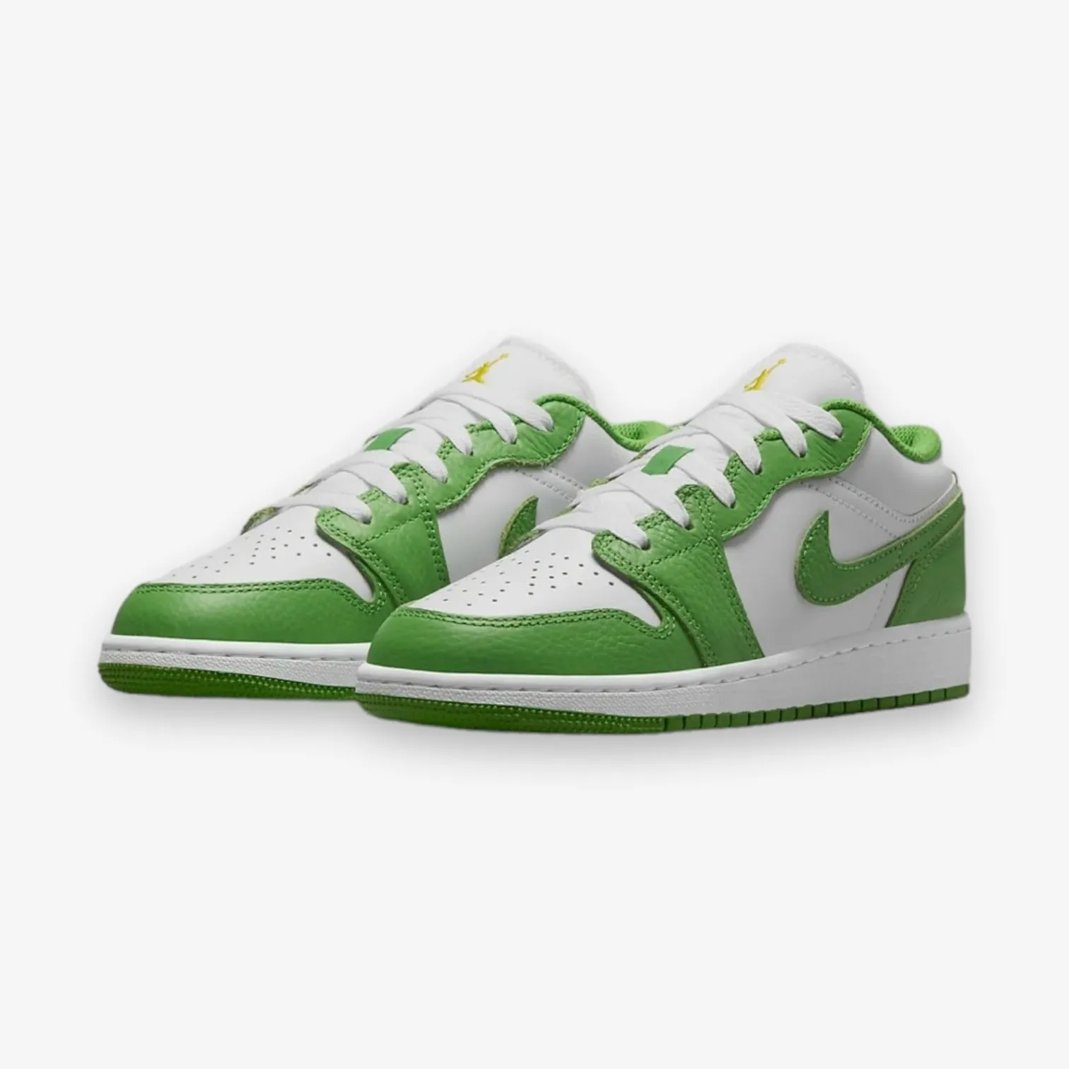 Air Jordan 1 Low SE BG White Chlorophyll Lightening Grade School HF4779-100