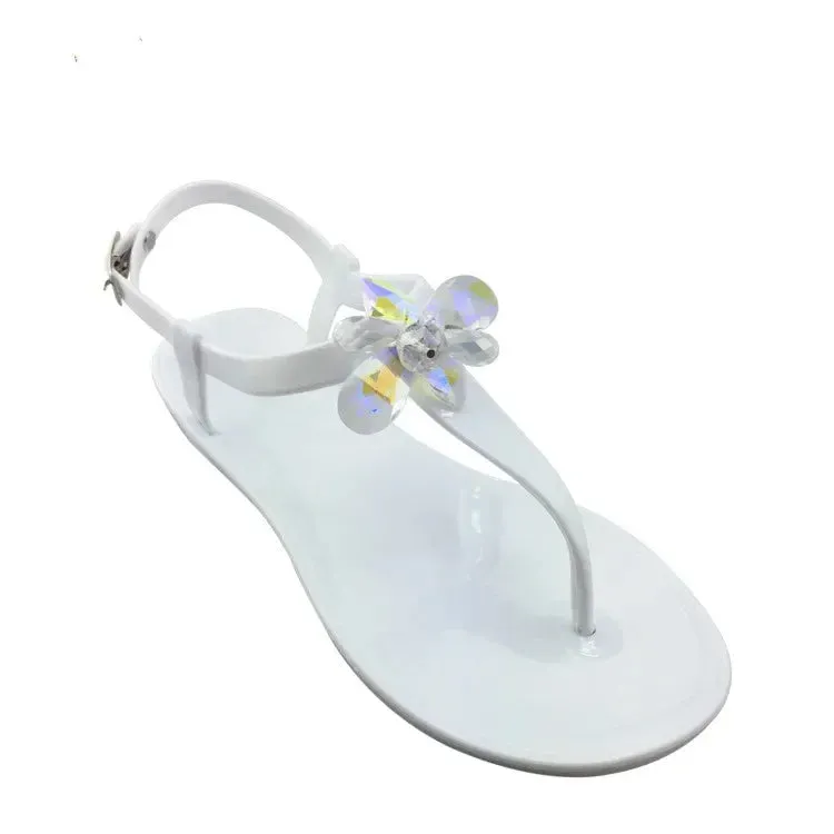 AMOZAE-- Black Flat Sandals