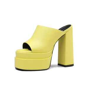 Amozae-New style square head open toe waterproof platform in summer wear fashionable slippers outside with thick heels