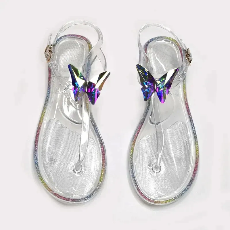 AMOZAE-- Transparent Jelly Sandals, Simple and Stylish