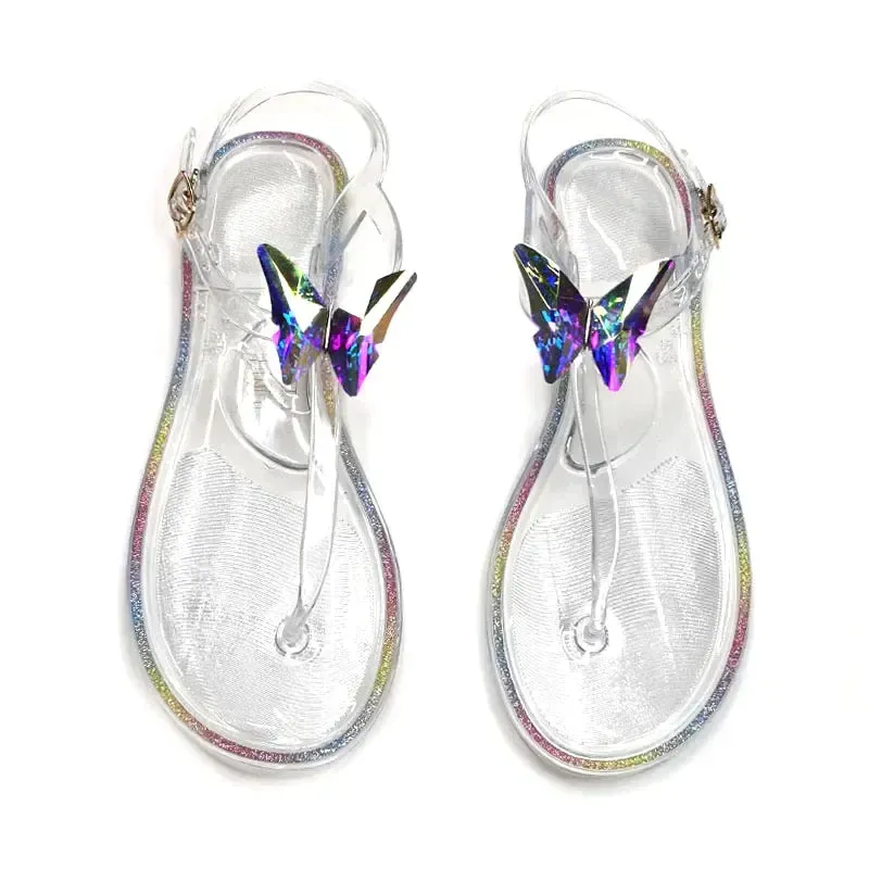 AMOZAE-- Transparent Jelly Sandals, Simple and Stylish