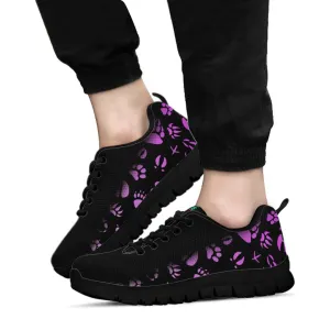 Animal Footprints Pink Gradient -  Women's Sneakers