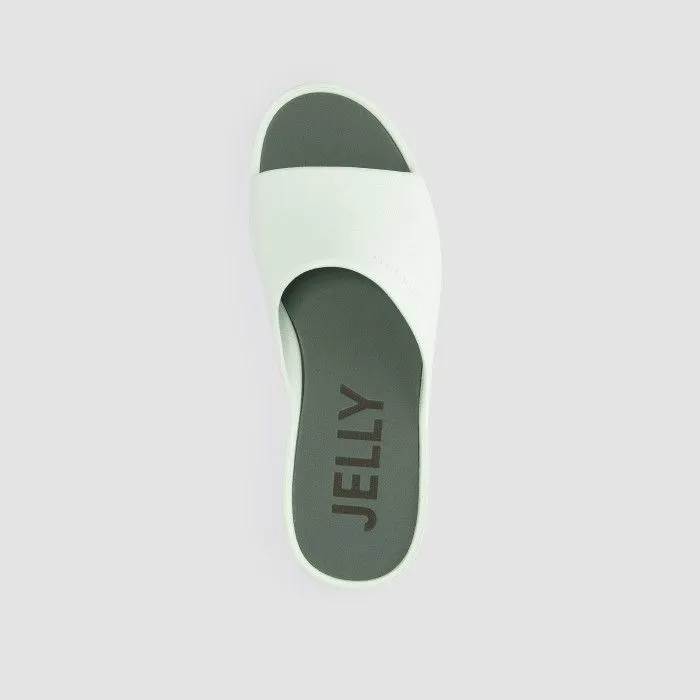 Aqua Green Jelly Platform Sunny Slide