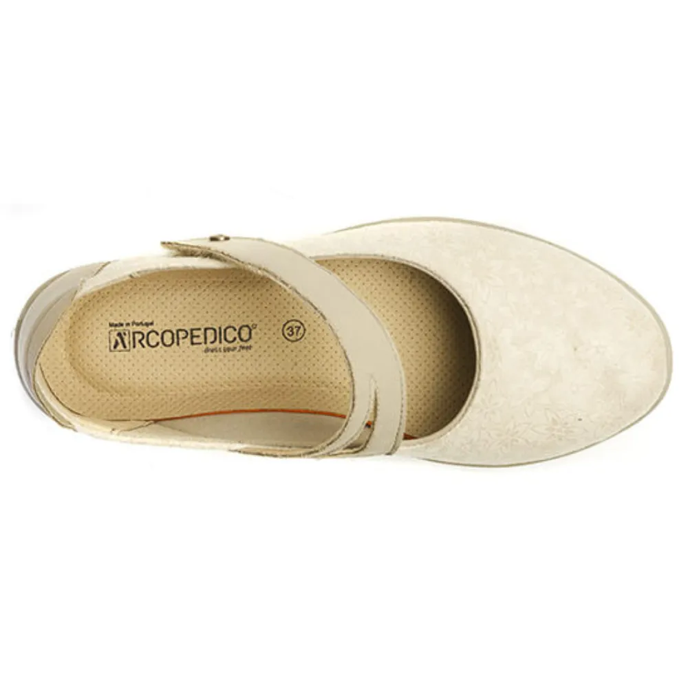 Arcopedico Cosmo Taupe Flower Mary Jane (Women's)