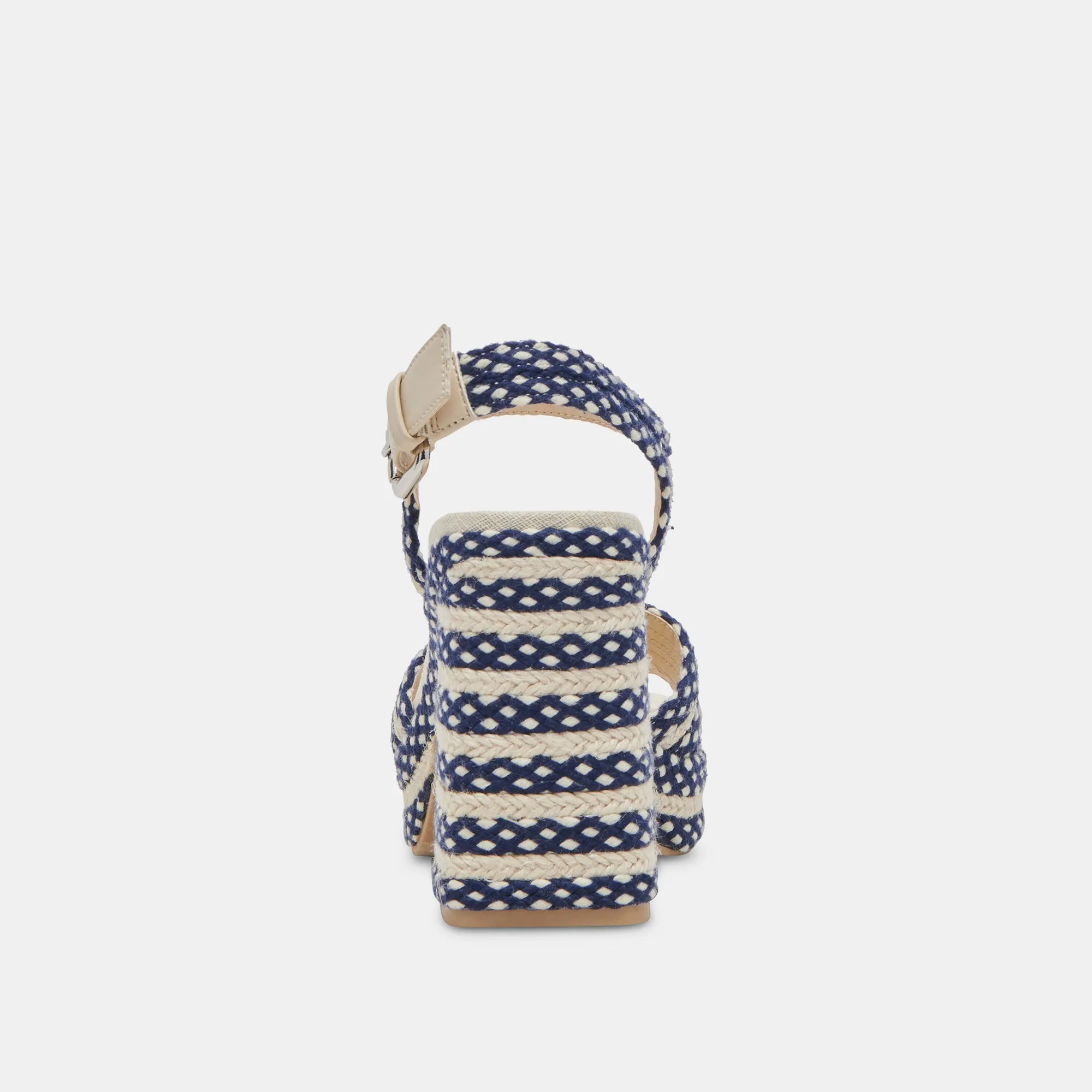 ARNELA HEELS NAVY MULTI WOVEN