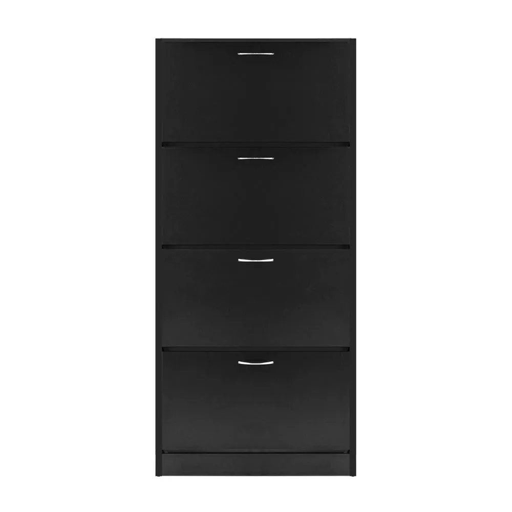 Artiss Shoe Rack Cabinet 60 Pairs 4 Doors - Black