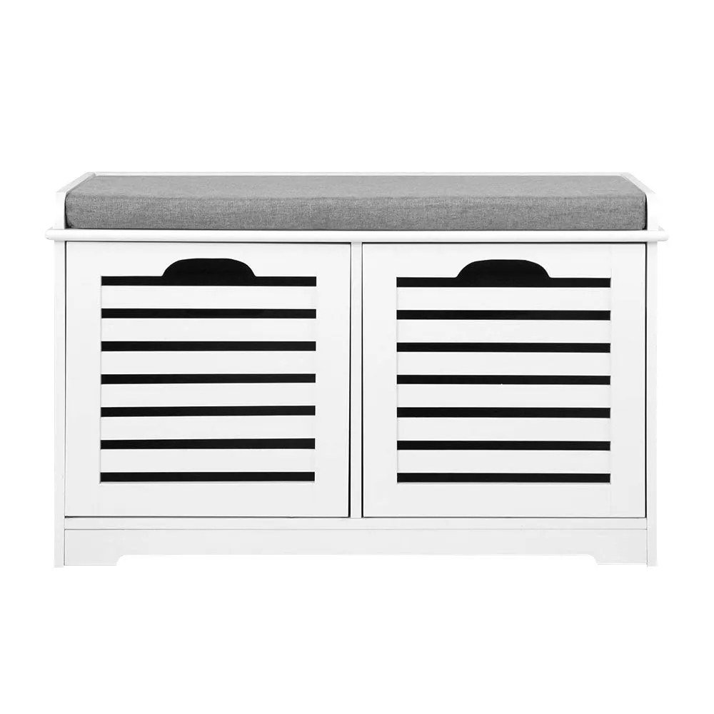 Artiss Shoe Rack Cabinet Bench White Caye