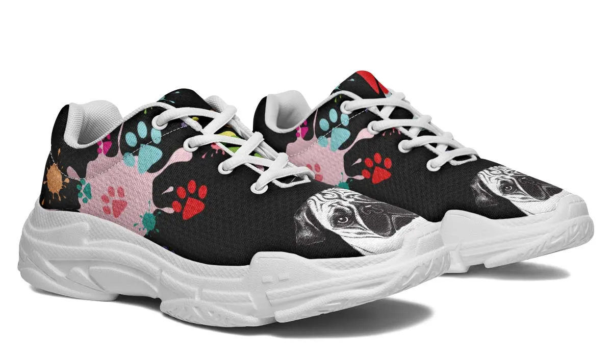 Artsy Pug Chunky Sneakers