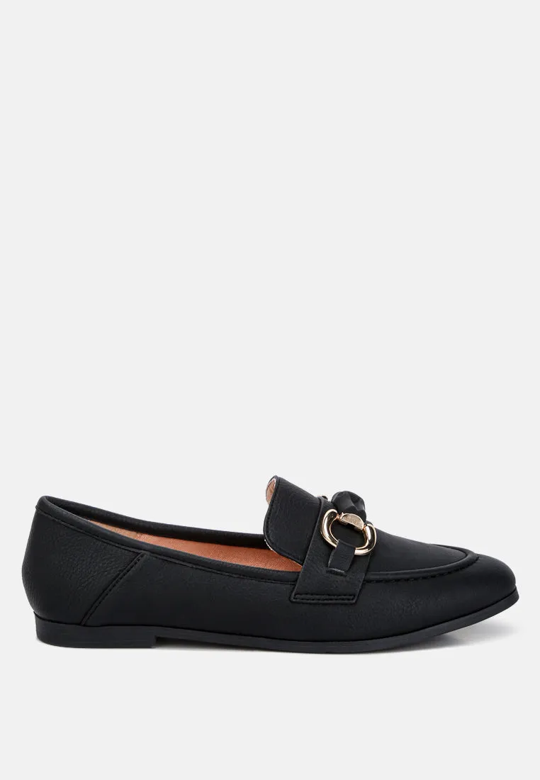 Asher Horsebit Embellished Loafers In Black