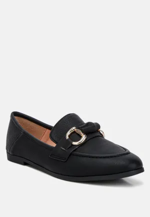 Asher Horsebit Embellished Loafers In Black