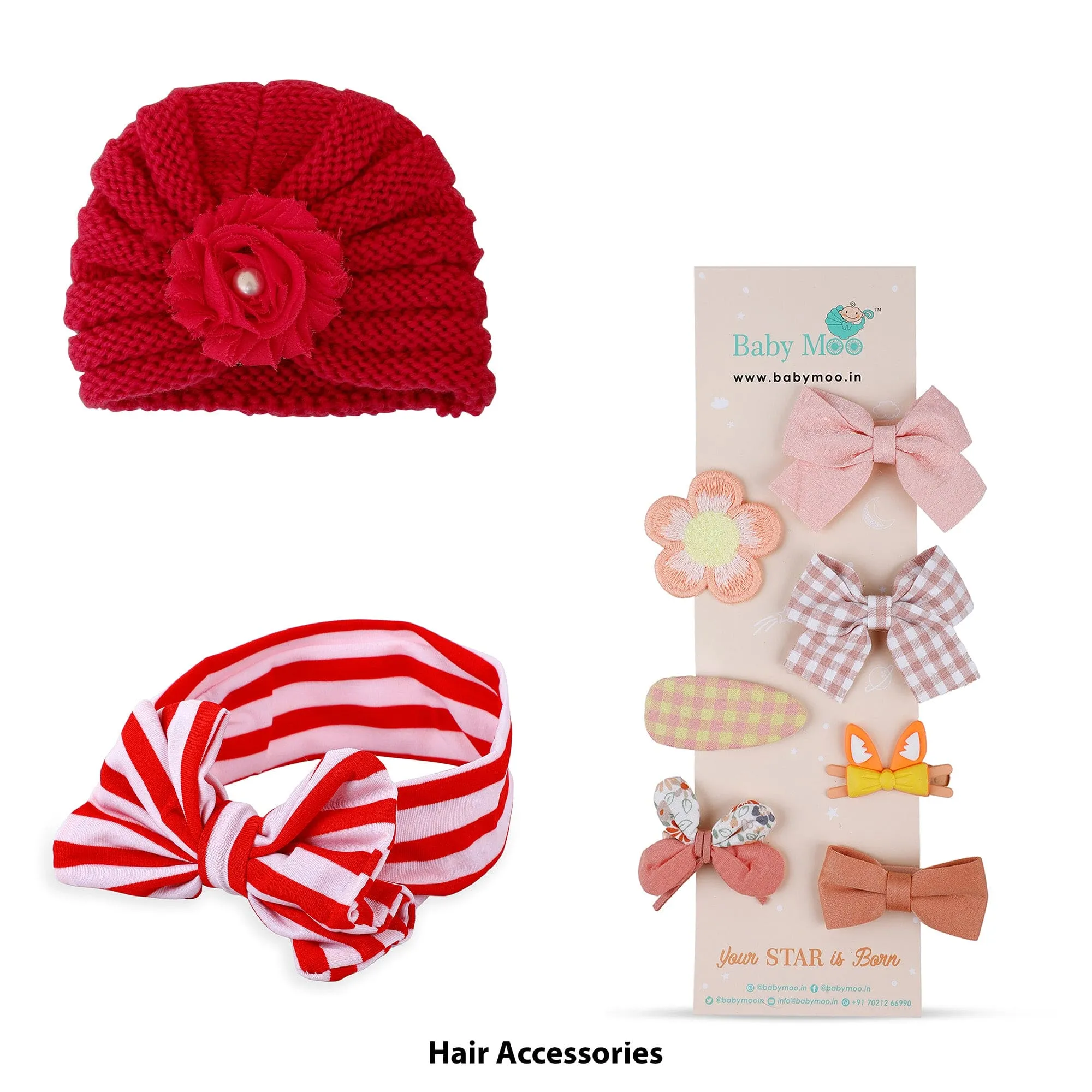 Baby Moo Celebration Themed Alia's Raha 30 Pcs Luxury Gift Hamper Red - 0-18M Sizes Available