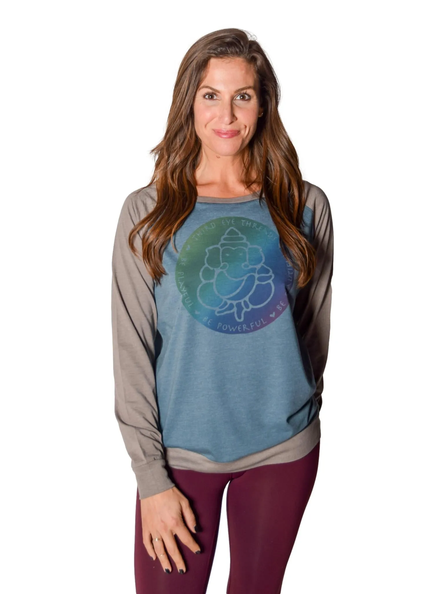 Be Playful, Be Powerful, Be Beautiful Rainbow Ganesh On Lightweight Raglan