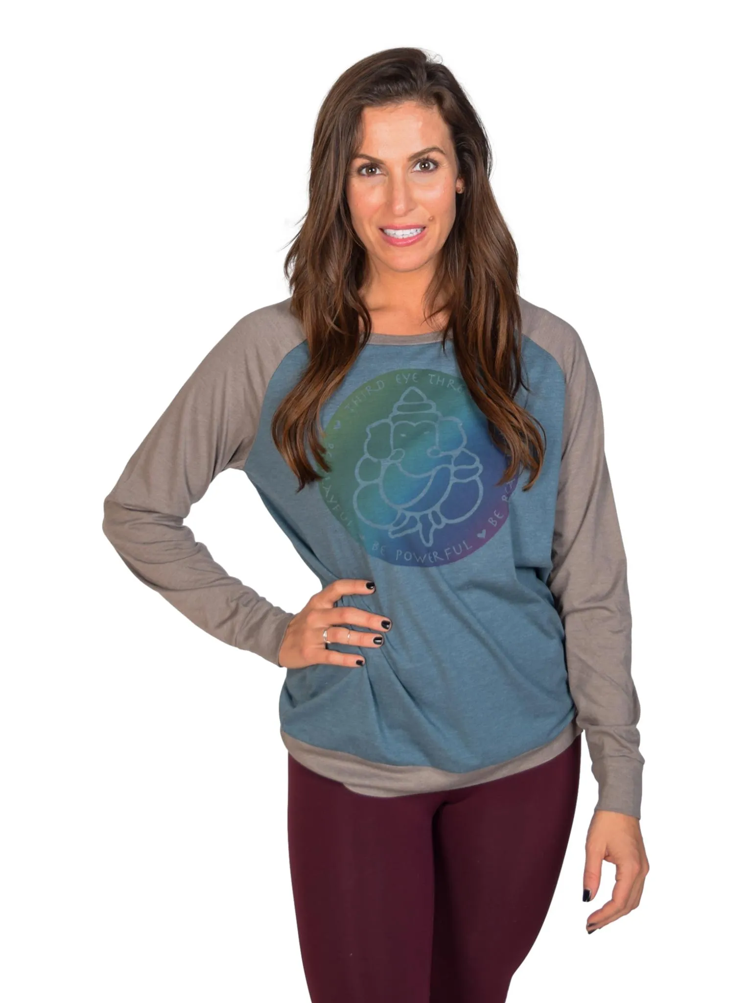 Be Playful, Be Powerful, Be Beautiful Rainbow Ganesh On Lightweight Raglan