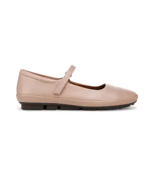 Behold Mary Jane Flat Warm Taupe Leather