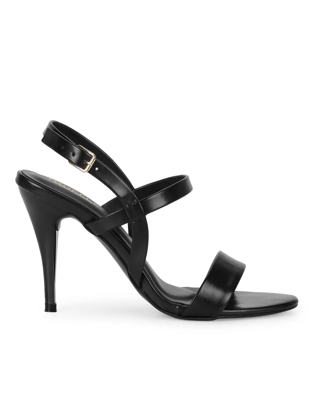 Black PU Strappy Stilettos With Back Strap (TC-SLC-B-76-BLK)