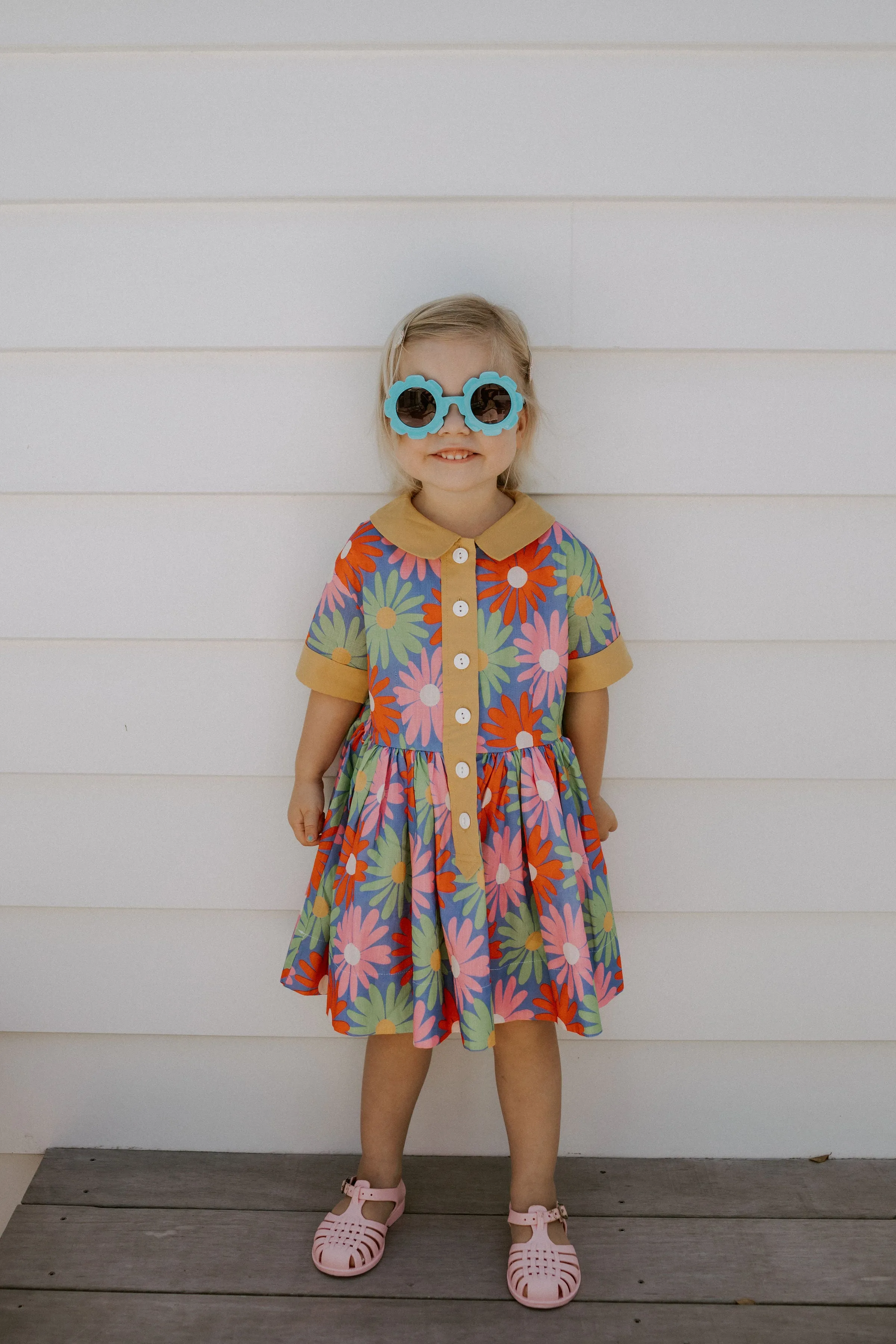 Blue Flower - Toddler Sunglasses