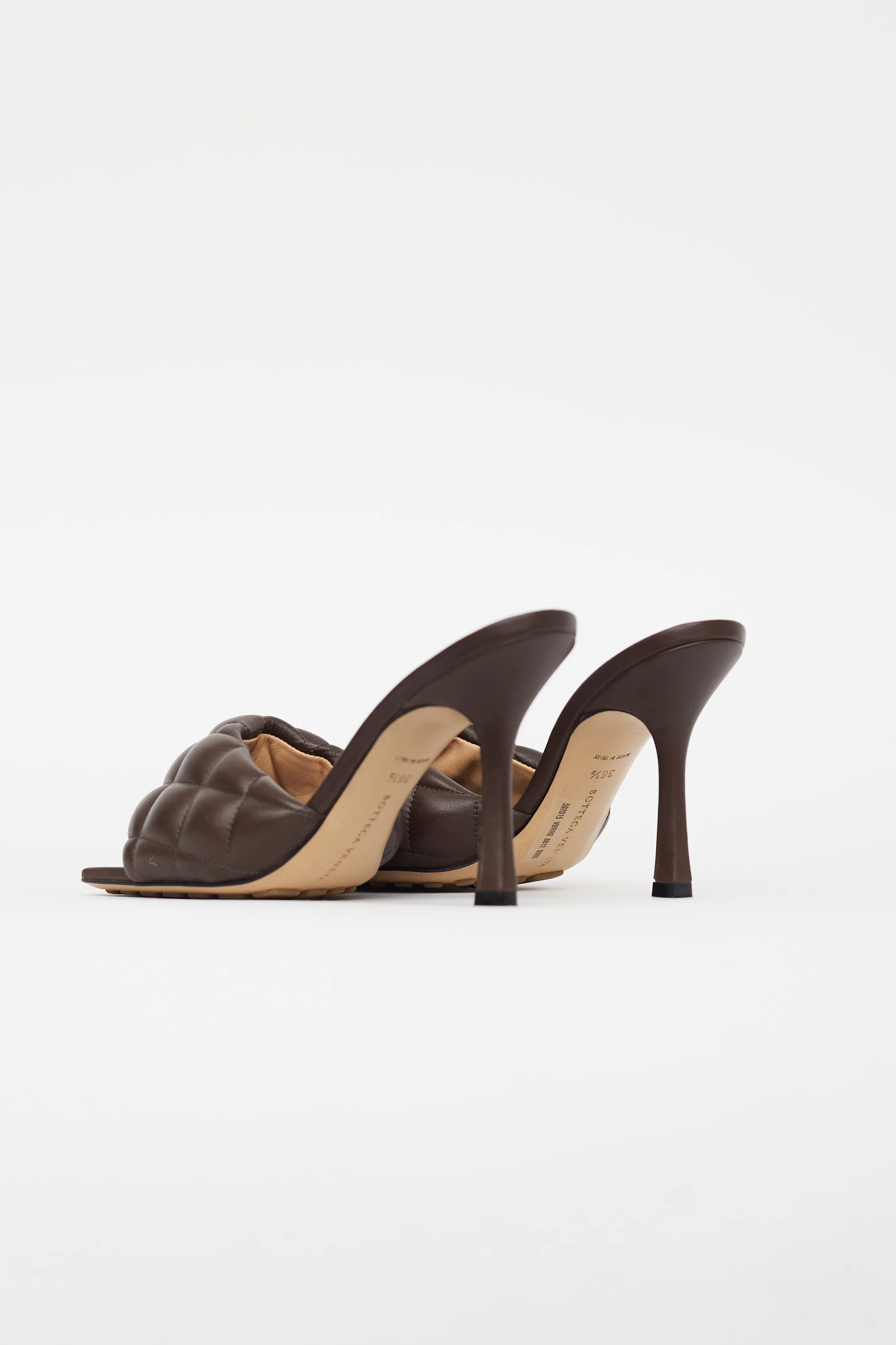 Brown Leather Padded Mule