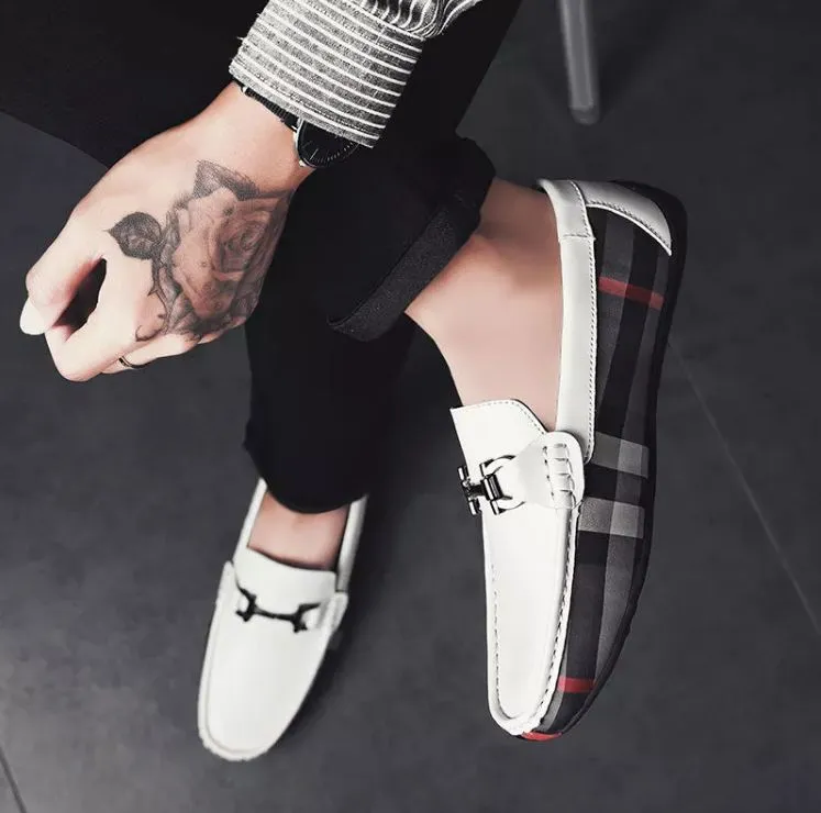 Bxxy's Stylish And Comfortable Checker Loafers for Men