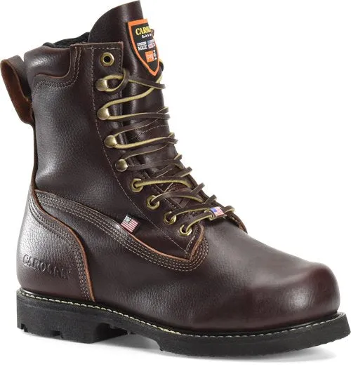 'Carolina' Men's 8” INT 2.O EH MET Broad Toe Winged Boot - Brown