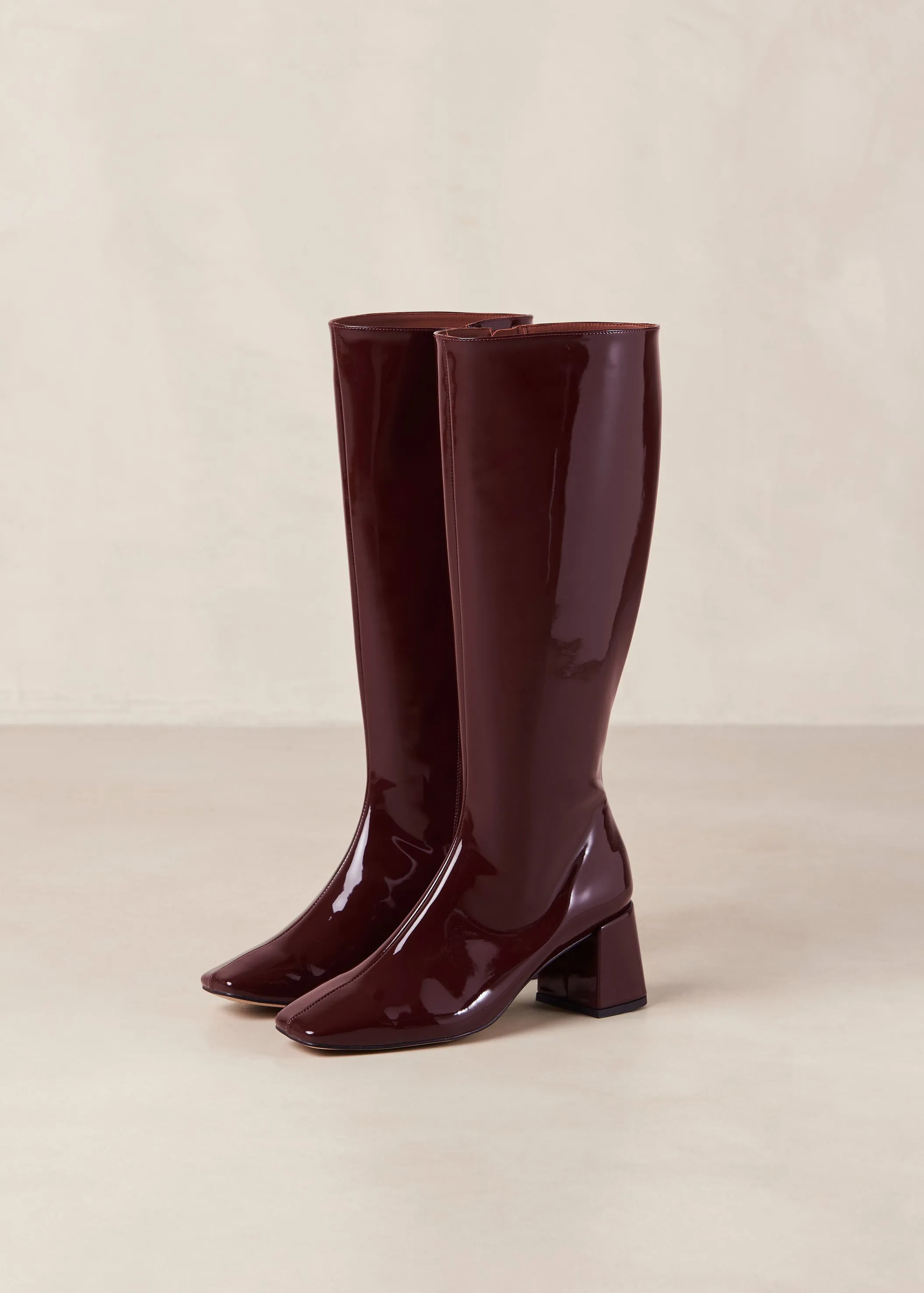 Chalk Onix Burgundy Vegan Leather Boots