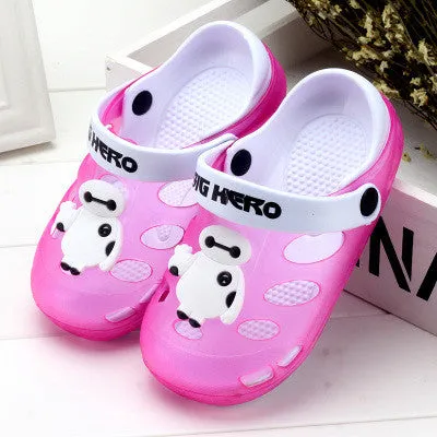 Children's sandals and slippers women jelly sandals Baotou boys and girls slip breathable hole shoes baby girls slippers summer