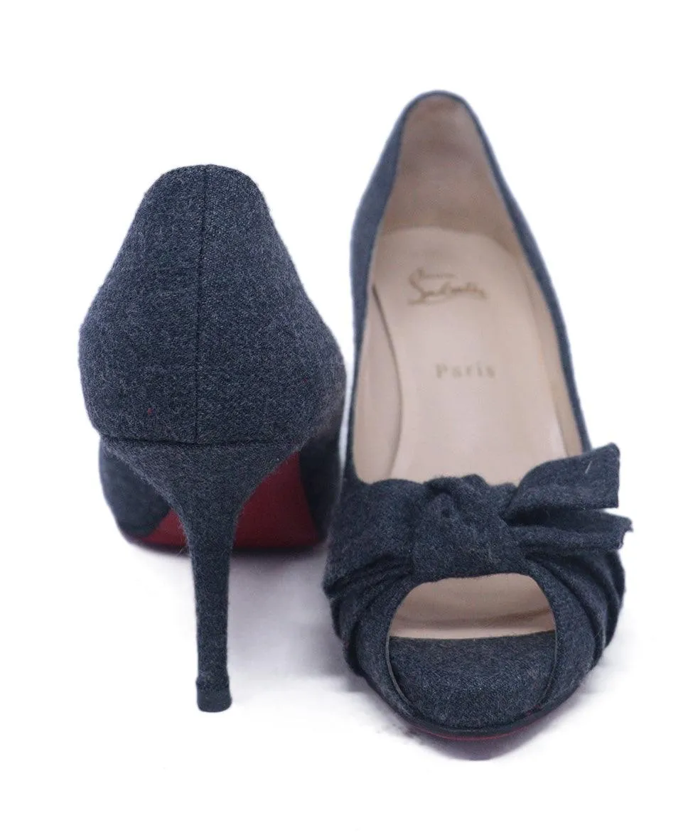 Christian Louboutin Grey Flannel Heels sz 10