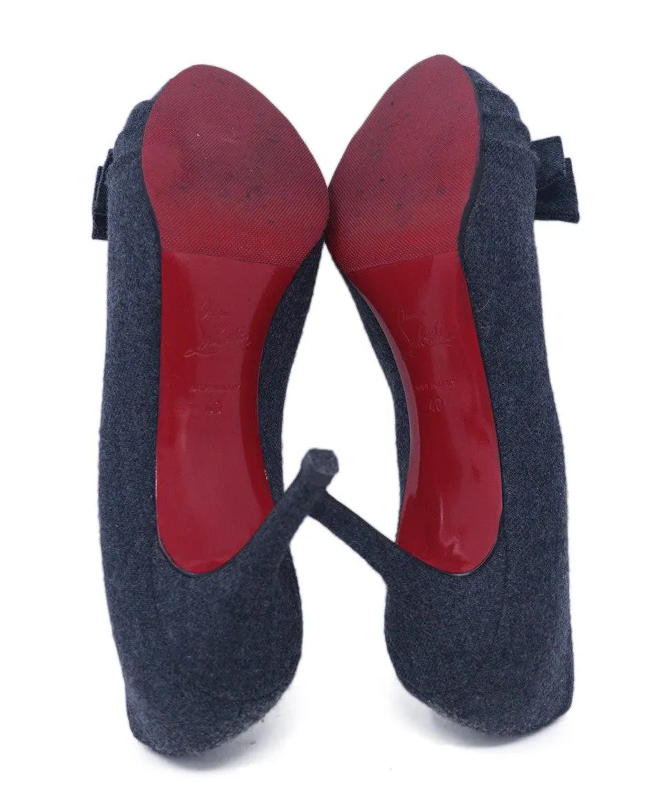 Christian Louboutin Grey Flannel Heels sz 10