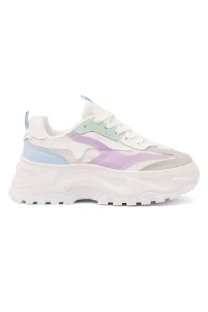 CHUNKY SNEAKERS-WHITE/PURPLE