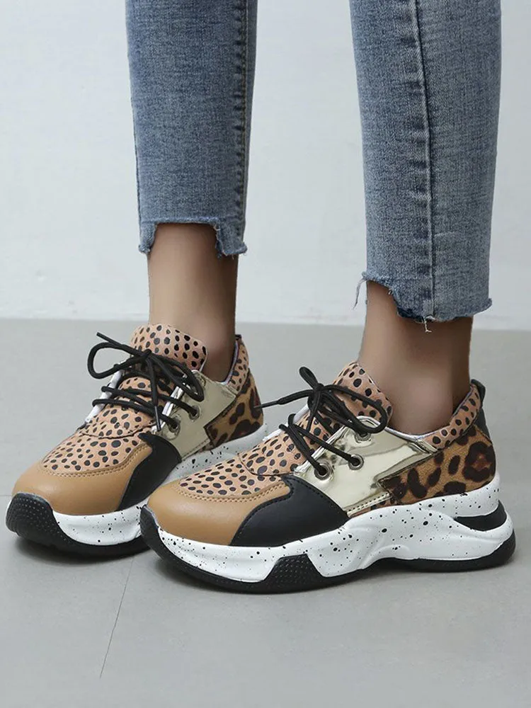 Color Block Casual Platform Sneakers