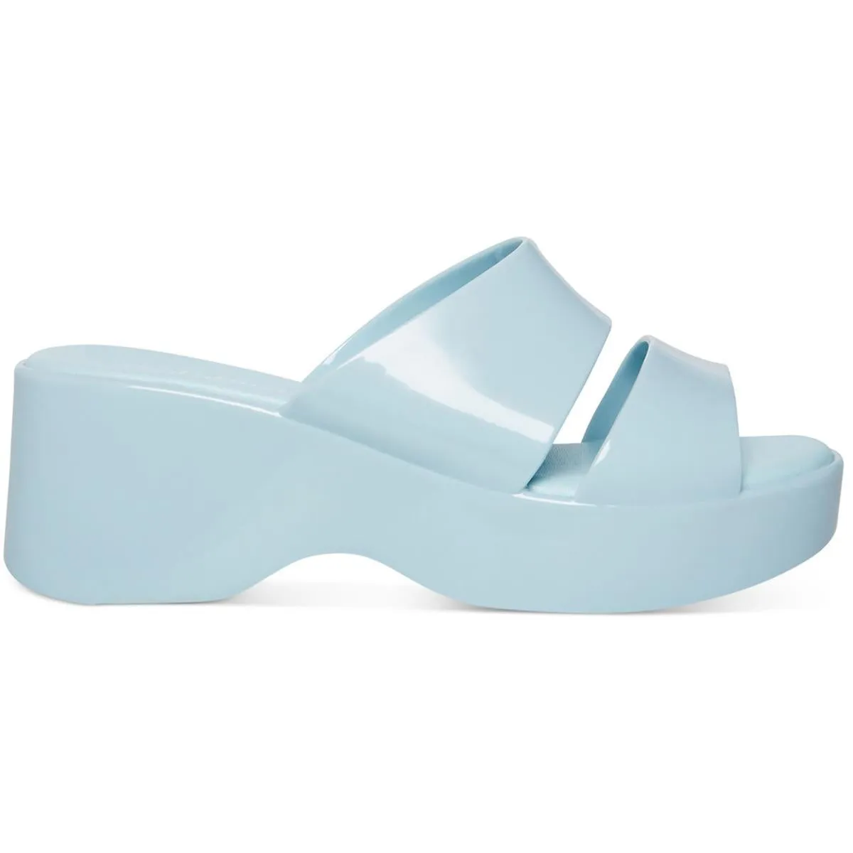 Cool Planet by Steve Madden Womens Glazee Patent Jelly Wedge Sandals