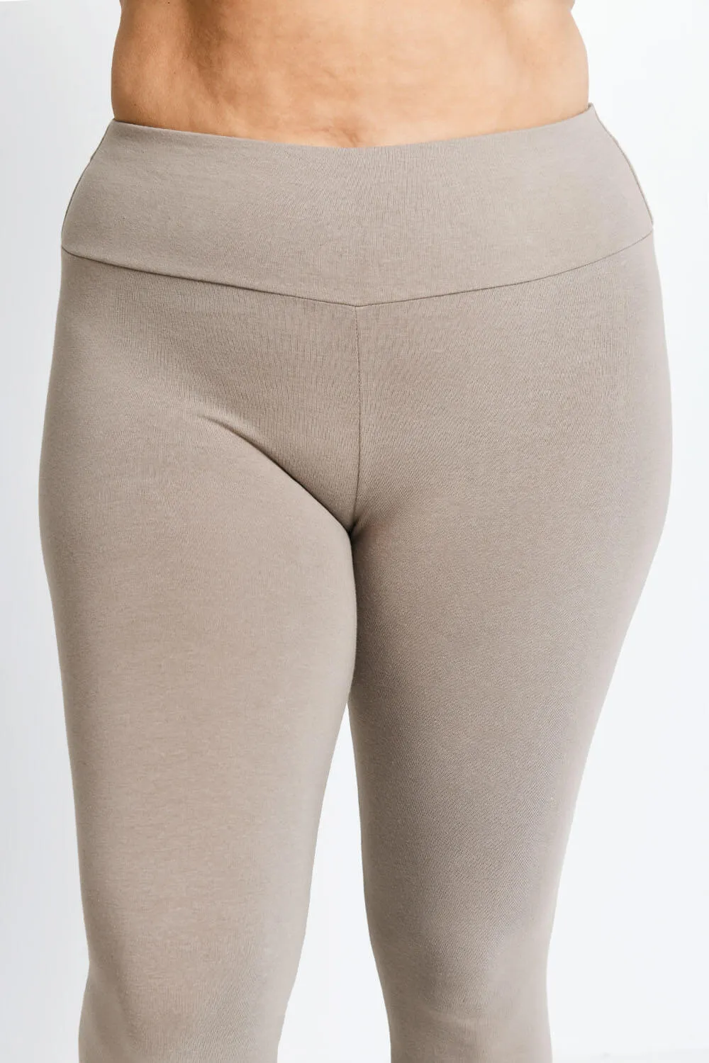 Curve Everyday High Waisted Leggings - Oatmeal Beige