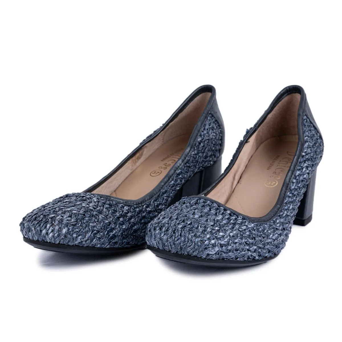 D' Chicas High-Heel Shoes Straw Blue Colour For Women