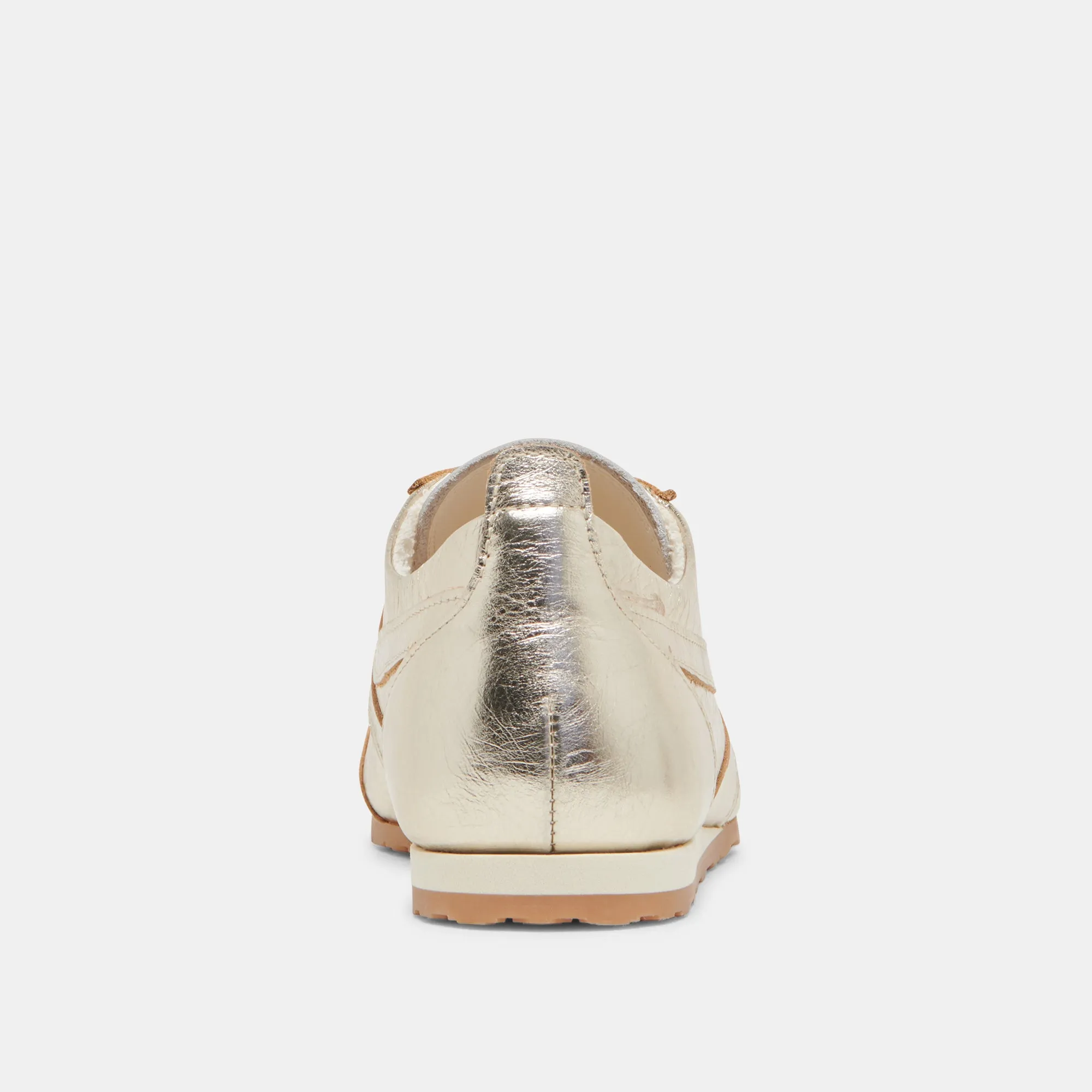 DELANY SNEAKERS LIGHT GOLD CRINKLE PATENT