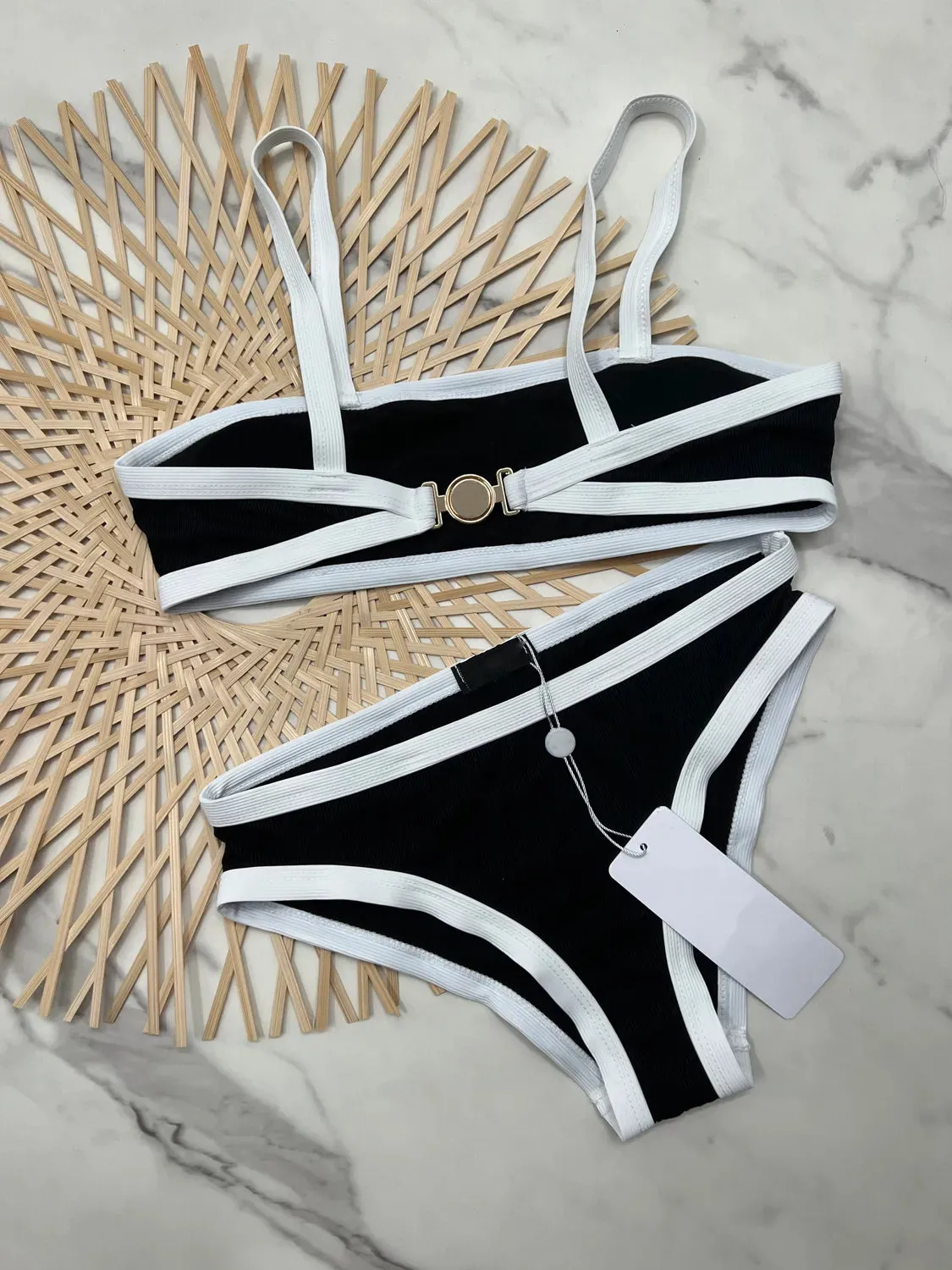 Designer Bikini Women's Two-piece Bikini with Alphabet Swimsuit Crystal Summer Beach Fen Swimsuit Three-point One-piece Woman Swimwear CC