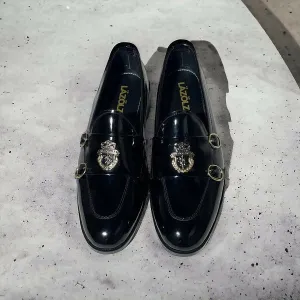 Double Monk Billionaire Black Loafers