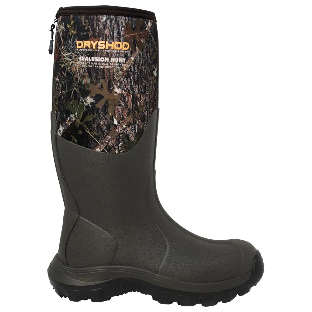 Dryshod  EVH-MH-CM-010 Evalusion Hunt Rubber Boots for Men - Camo/Bark - 10M