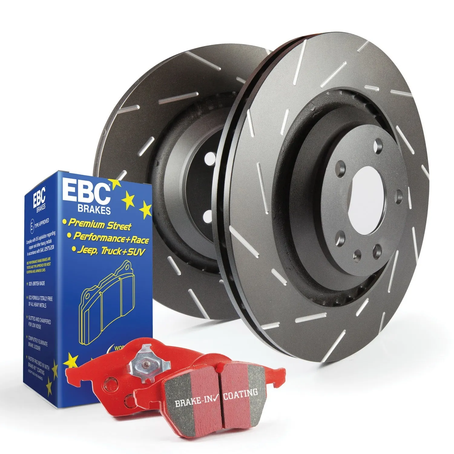 EBC Brakes S4KF1477 S4 Kits Redstuff and USR Rotor