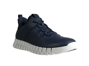 Ecco Mens Trainer Gruuv Leather Marine