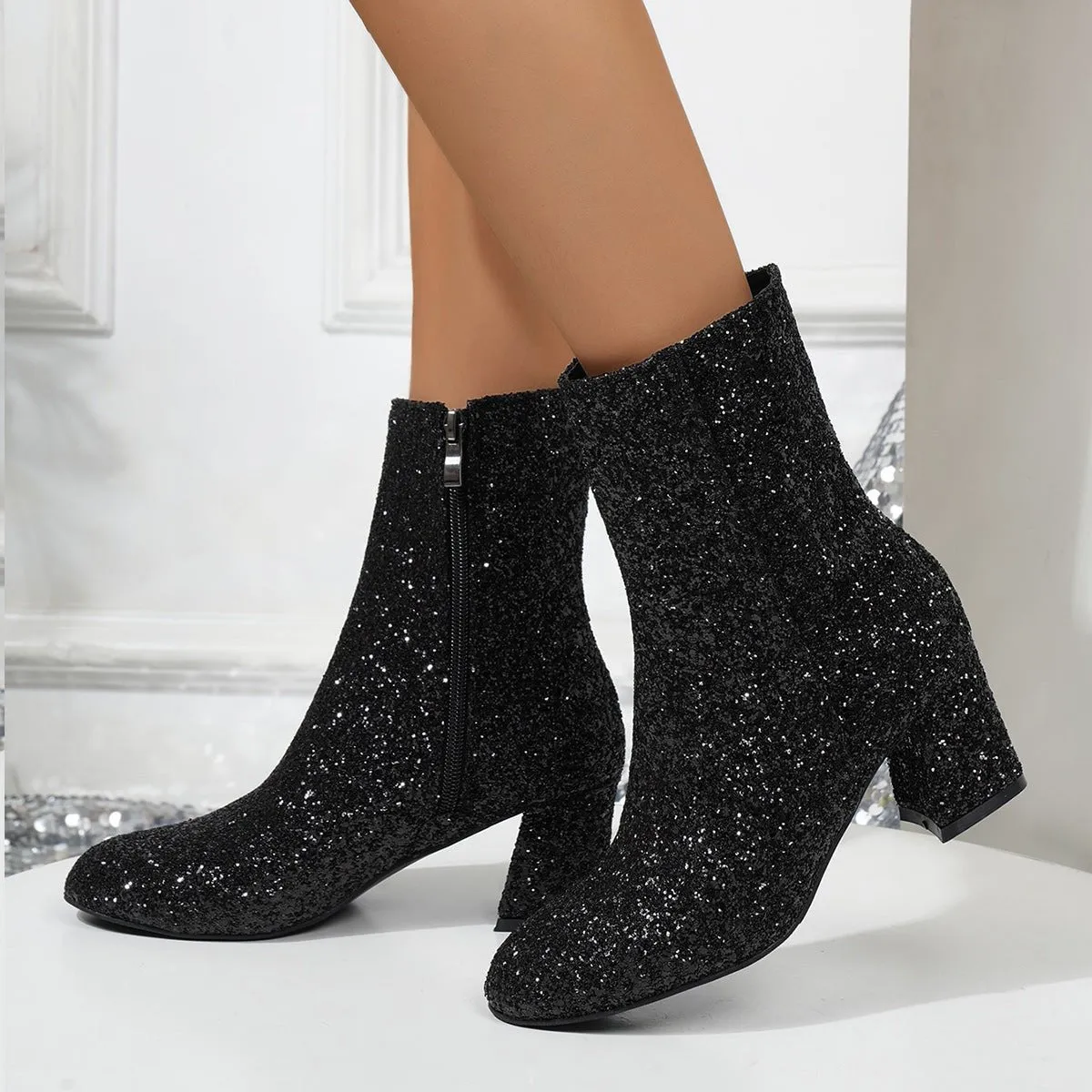 Elara™: Sequin Dreams Fashion boots