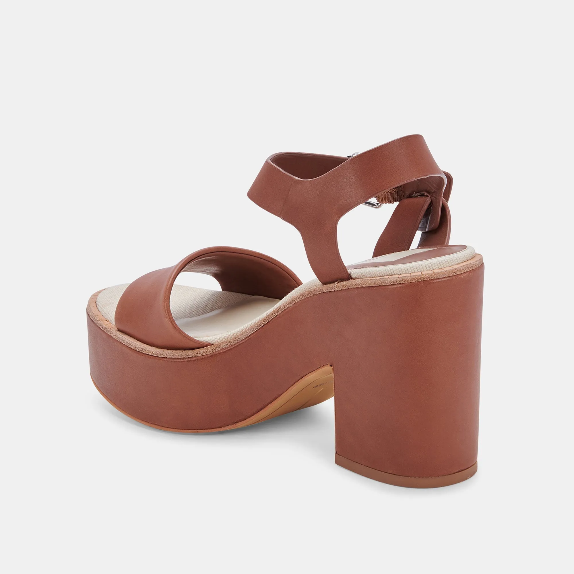 ELLY HEELS DK BROWN LEATHER - re:vita